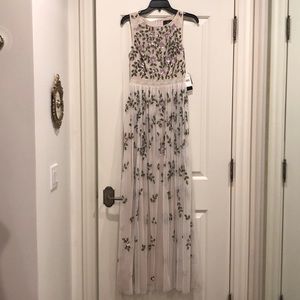 Long lace and sequin dress